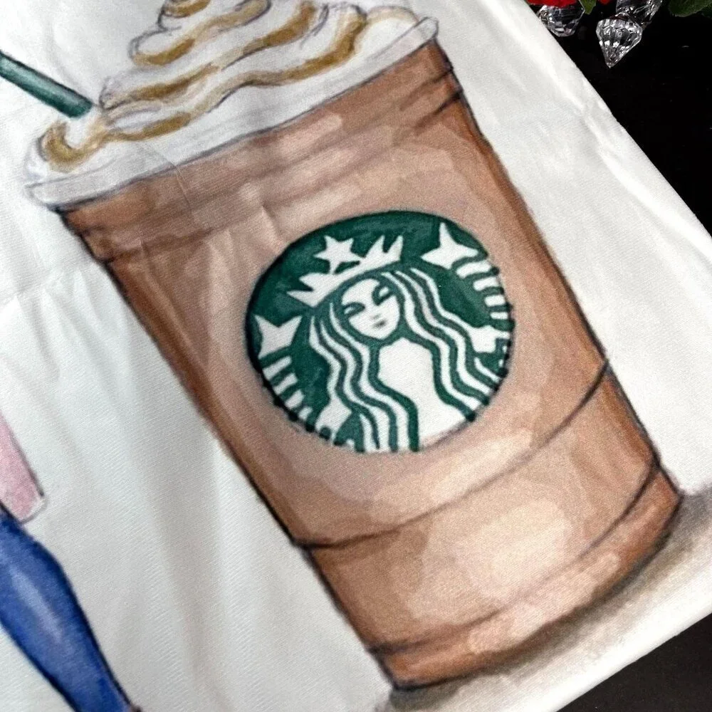 Coffee Lady Jeans Accent  Pillowcase Throw Sham Pillow Cushion Cover Home Decor